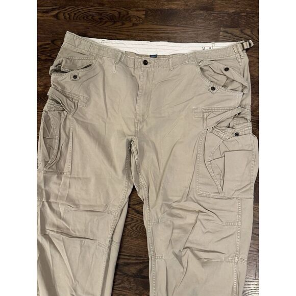 Vintage Polo Ralph Lauren Y2K Cargo Army Military Distressed‎ Pants 50Bx32